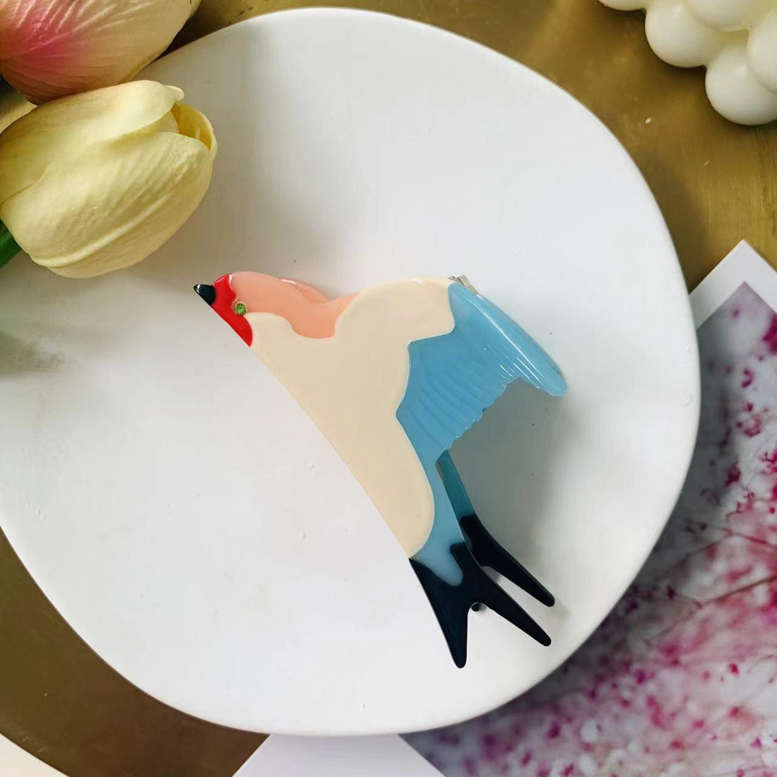 Stylish Blue Swallow Hair Claw