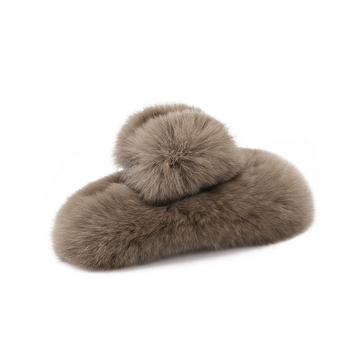Big Fluffy Rabbit Fur Hair Clip