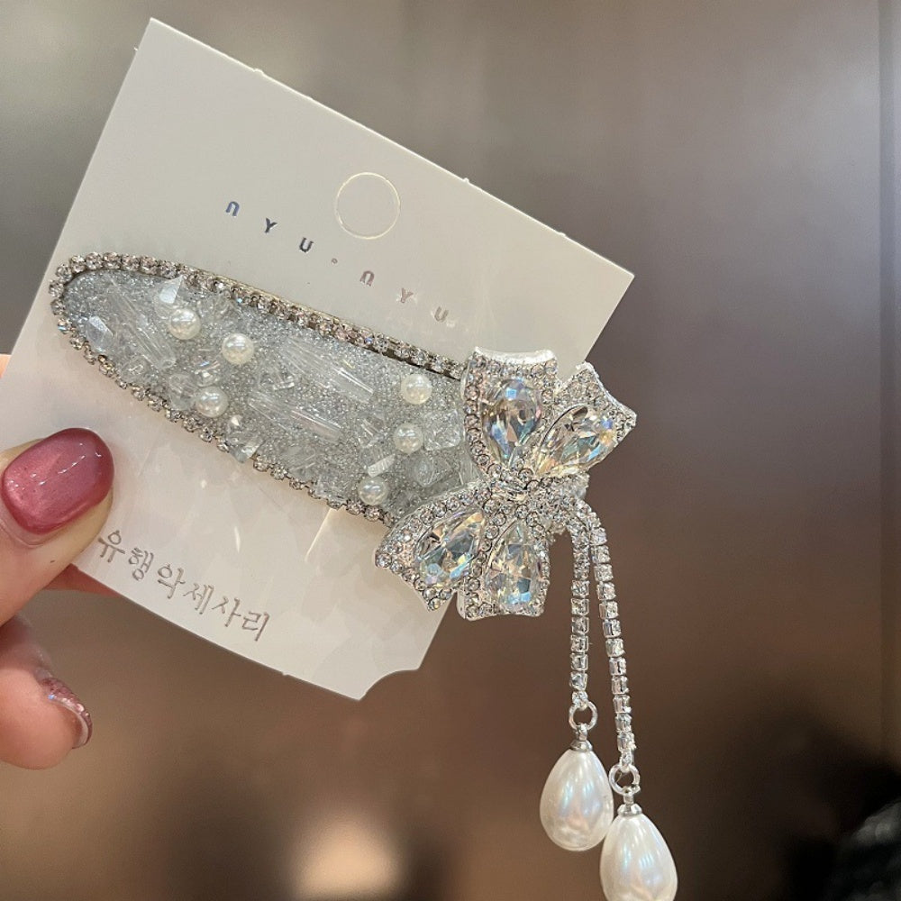 Rhinestone Tassel Hair Clip