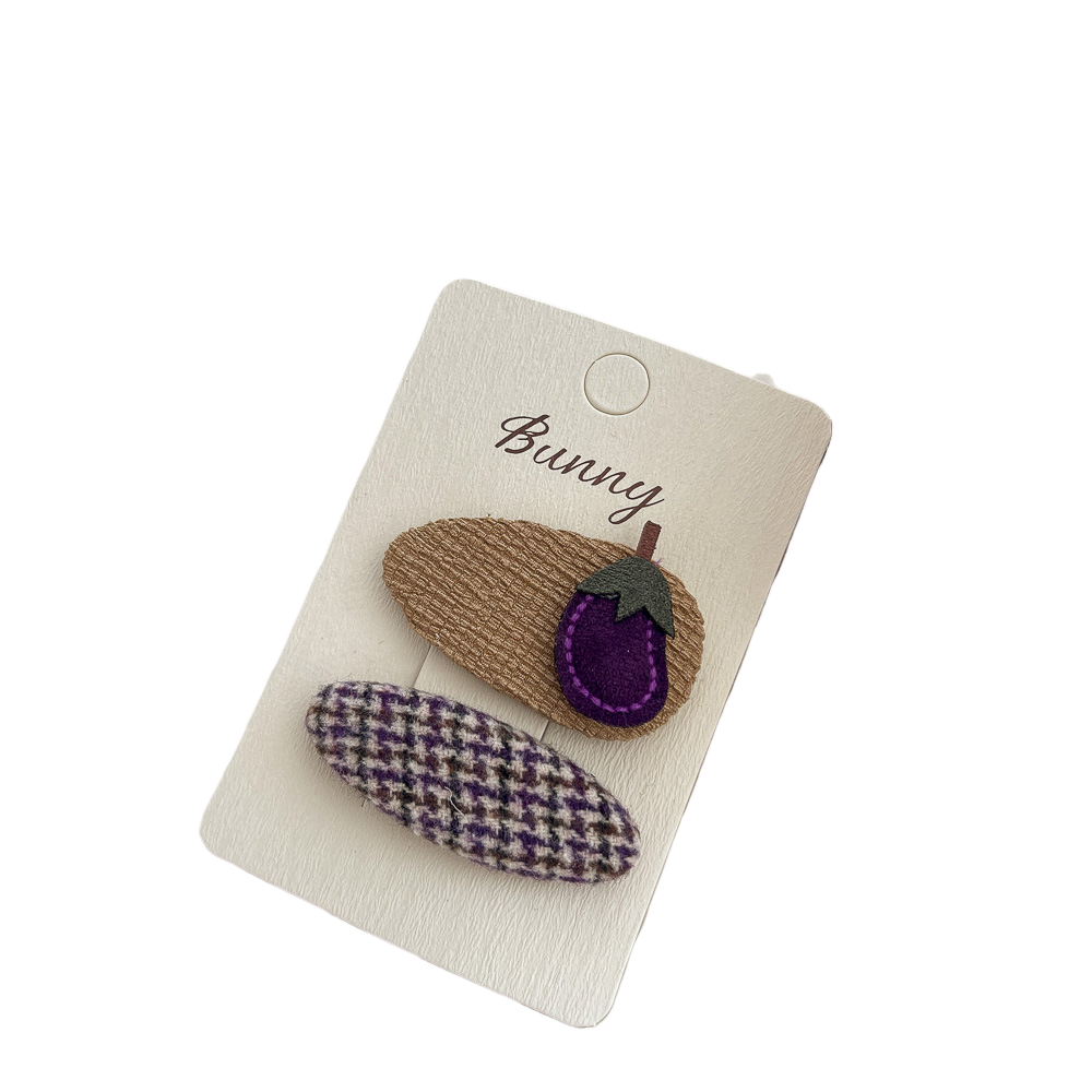 Purple Striped Teardrop Hair Clip – Ins Style Side & Bangs Clip