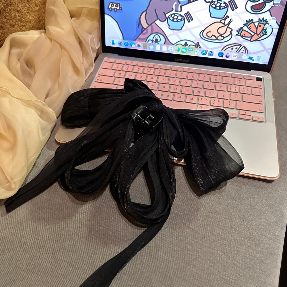 Soft Ribbon Bow Drape Hair Clip