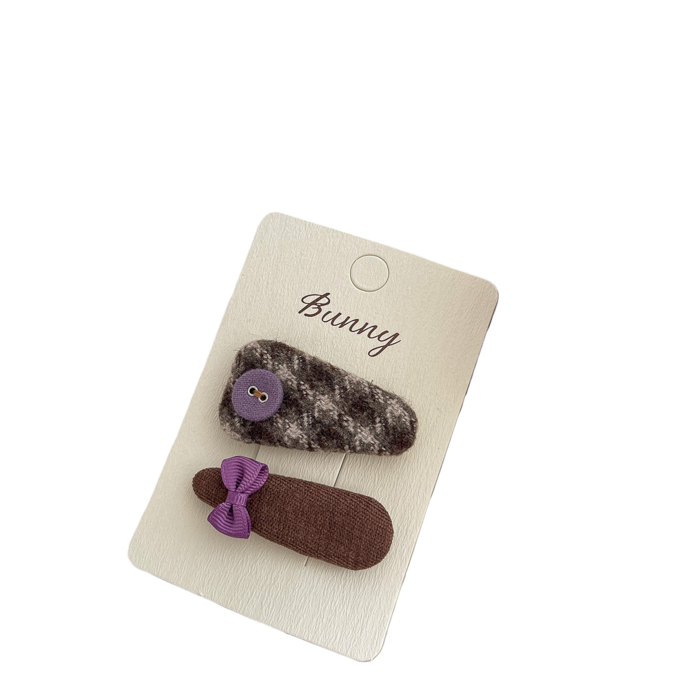 Ins Purple Triangle Hair Clip