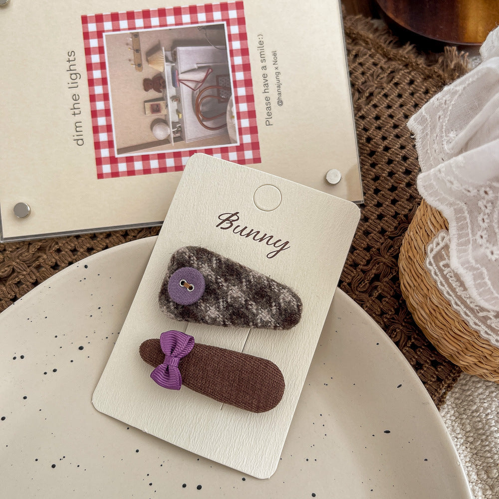 Ins Purple Triangle Hair Clip