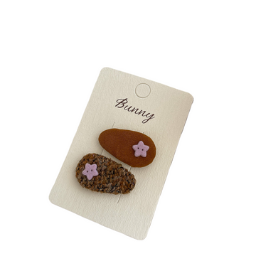 Purple Star Teardrop Hair Clip