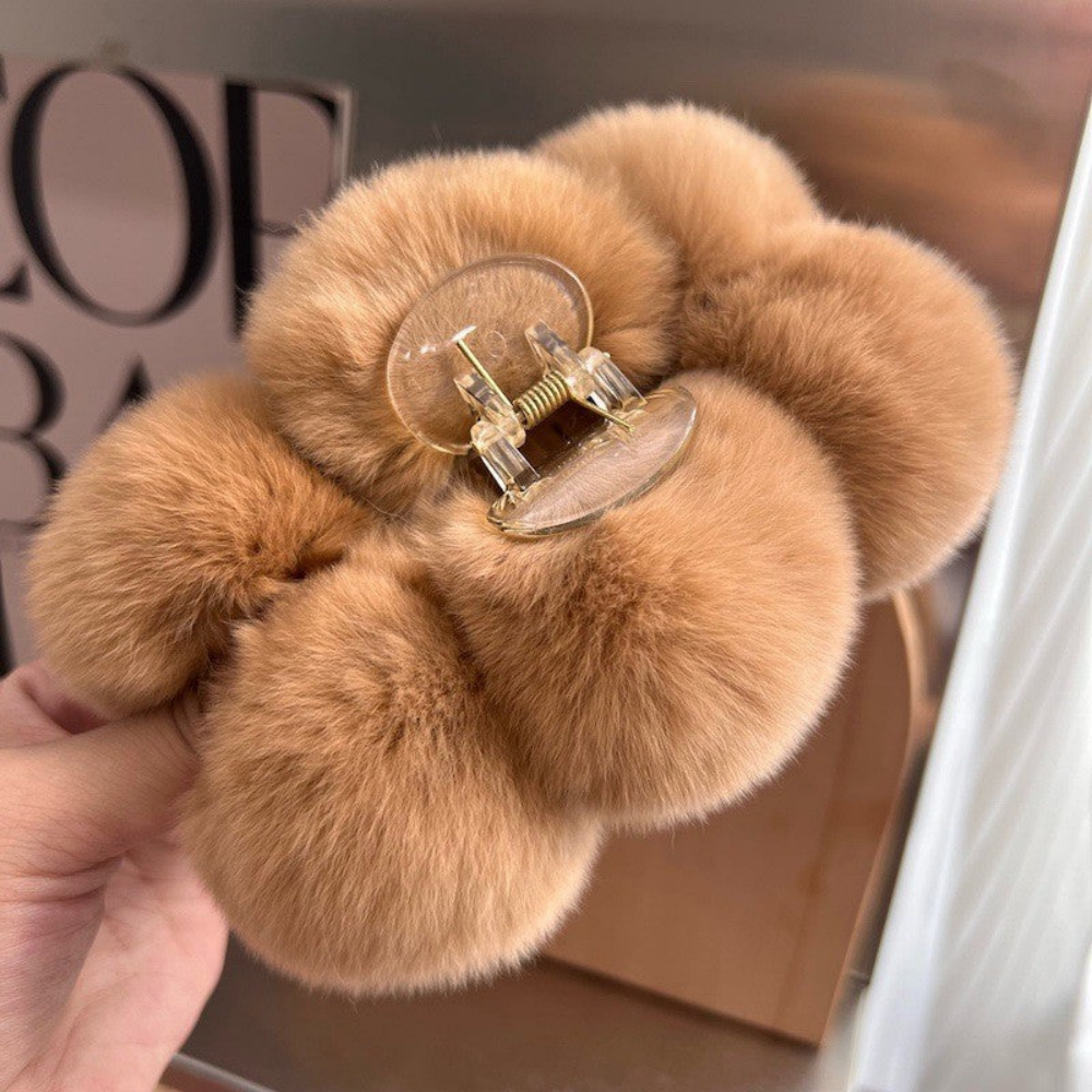 Luxury Rex Rabbit Fur Plush Hair Claw