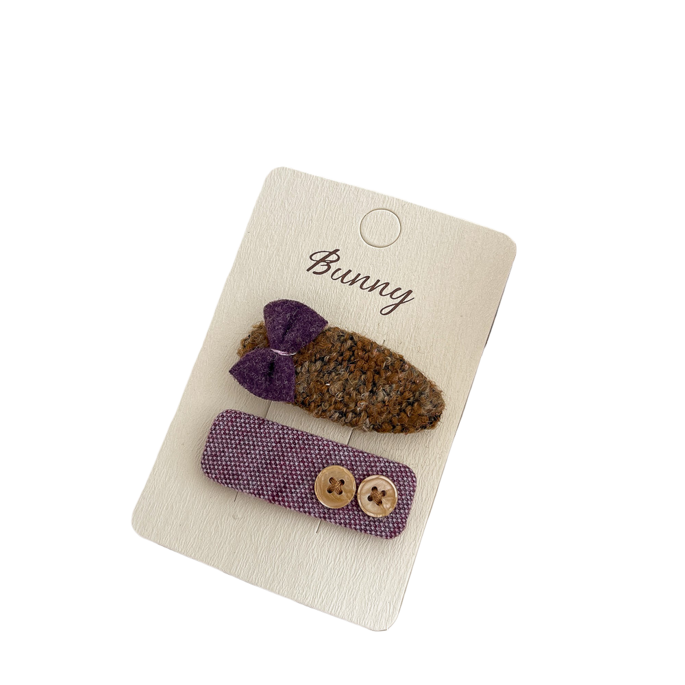 Purple Knot Square Hair Clip