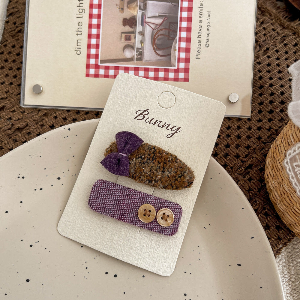 Purple Knot Square Hair Clip