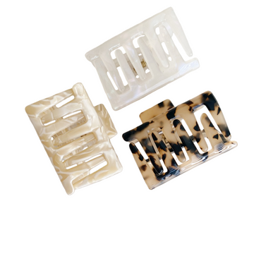 Elegant Small Square Claw for Half-Up Hairstyles