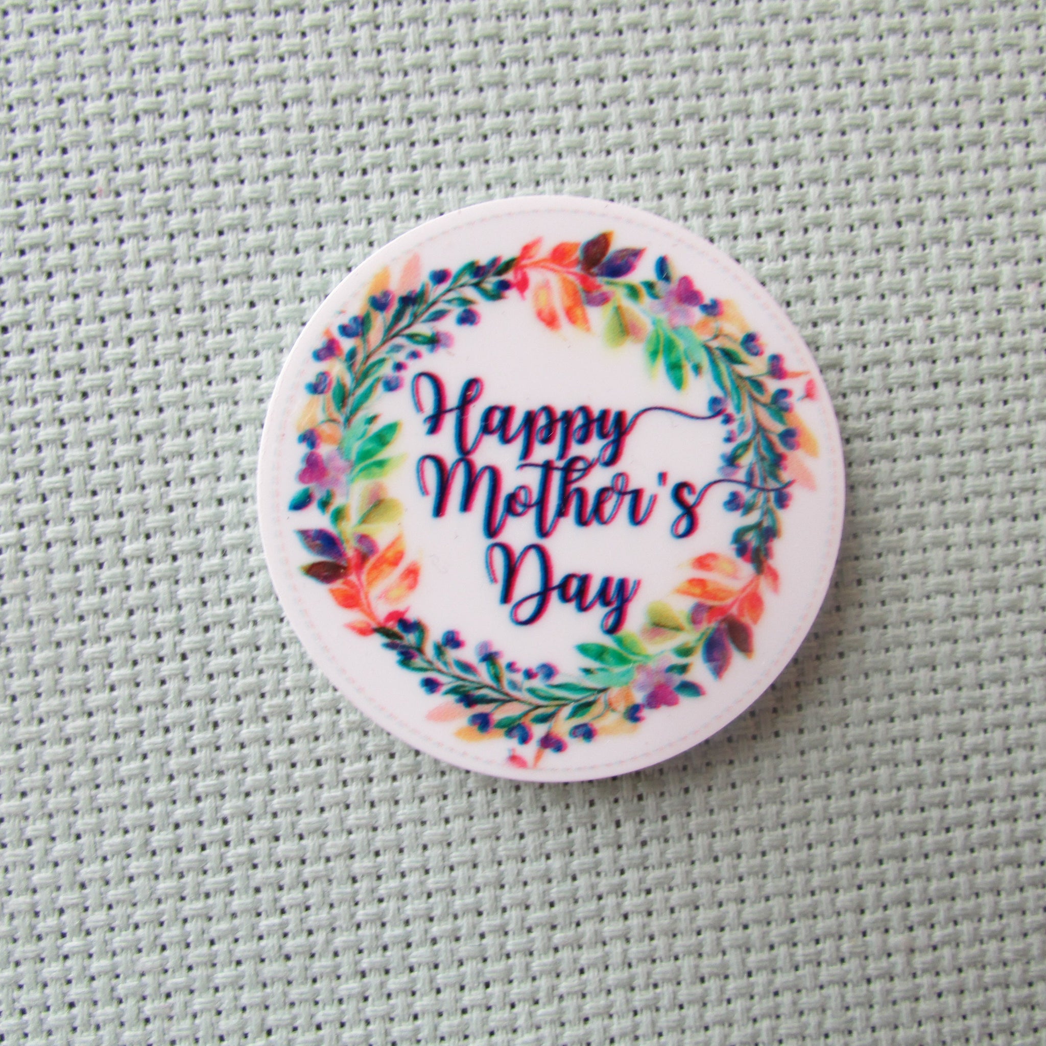 First view of the Happy Mother's Day Floral Circle Needle Minder