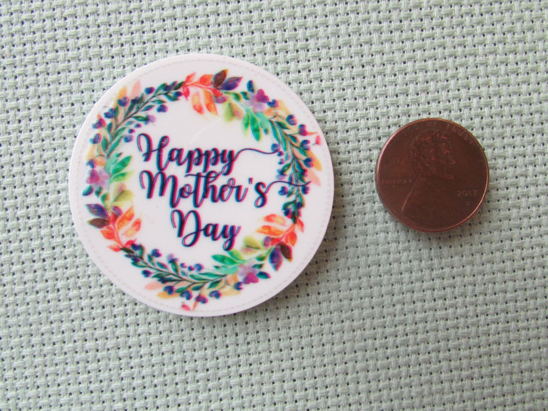 First view of the Happy Mother's Day Floral Circle Needle Minder