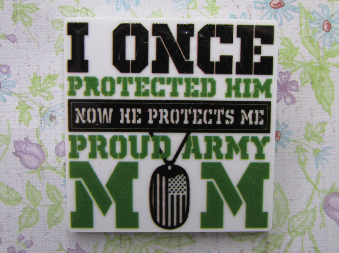 First view of the I Once Protected Him Now He Protects Me Proud Army Mom Needle Minder