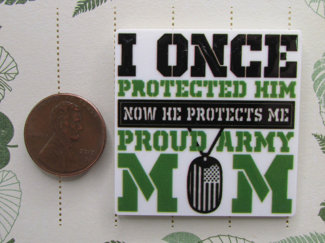 First view of the I Once Protected Him Now He Protects Me Proud Army Mom Needle Minder