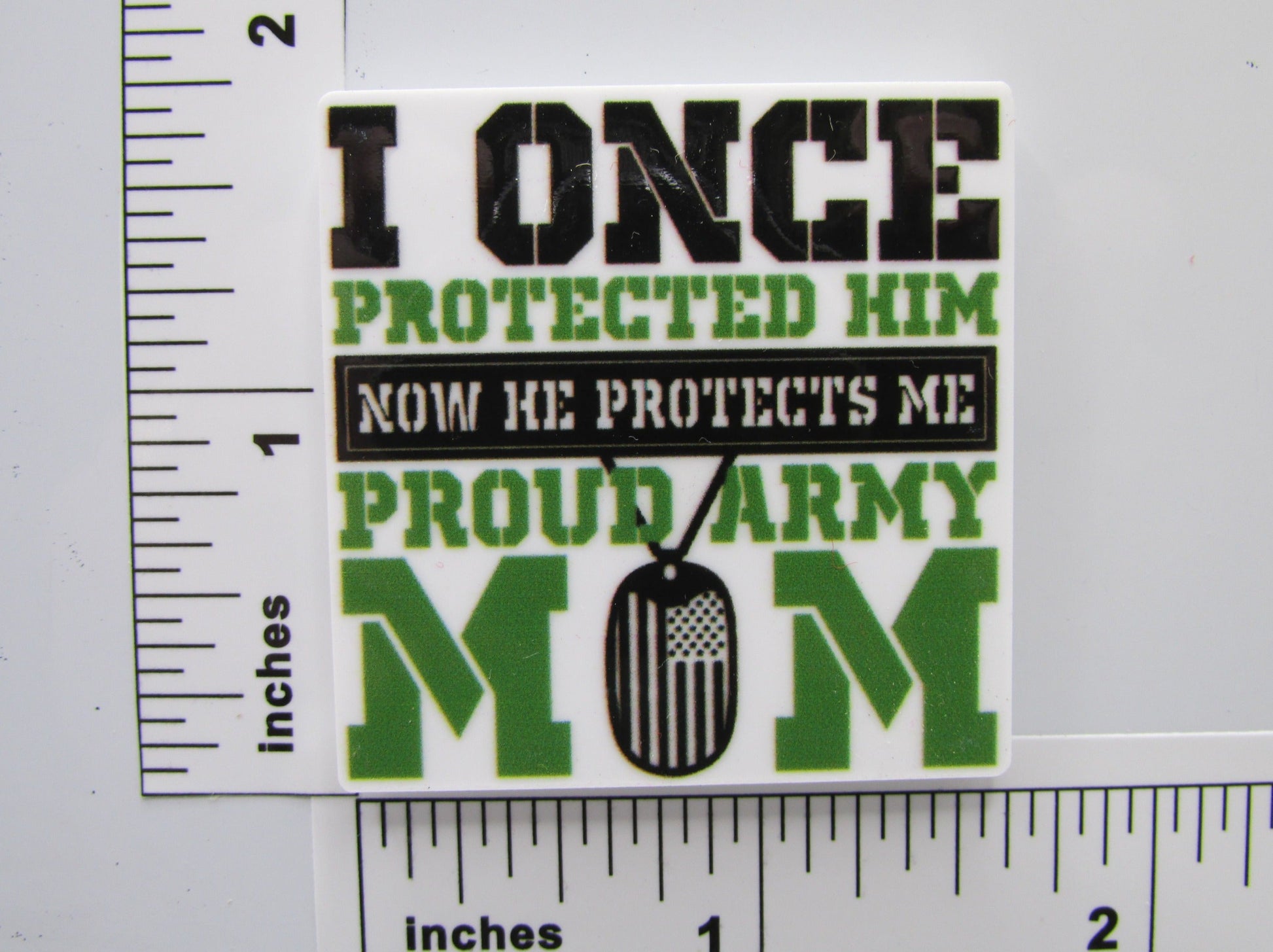 Third view of the I Once Protected Him Now He Protects Me Proud Army Mom Needle Minder