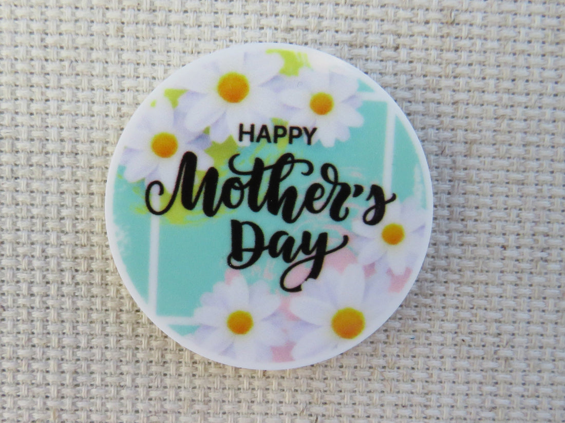 First view of White Flowers Happy Mother's Day Needle Minder.