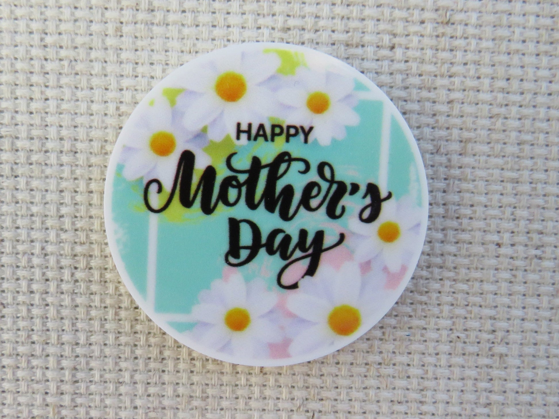 First view of White Flowers Happy Mother's Day Needle Minder.