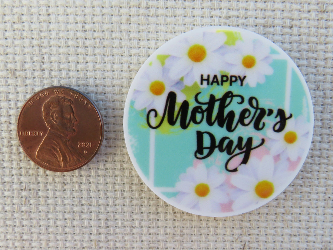 First view of White Flowers Happy Mother's Day Needle Minder.