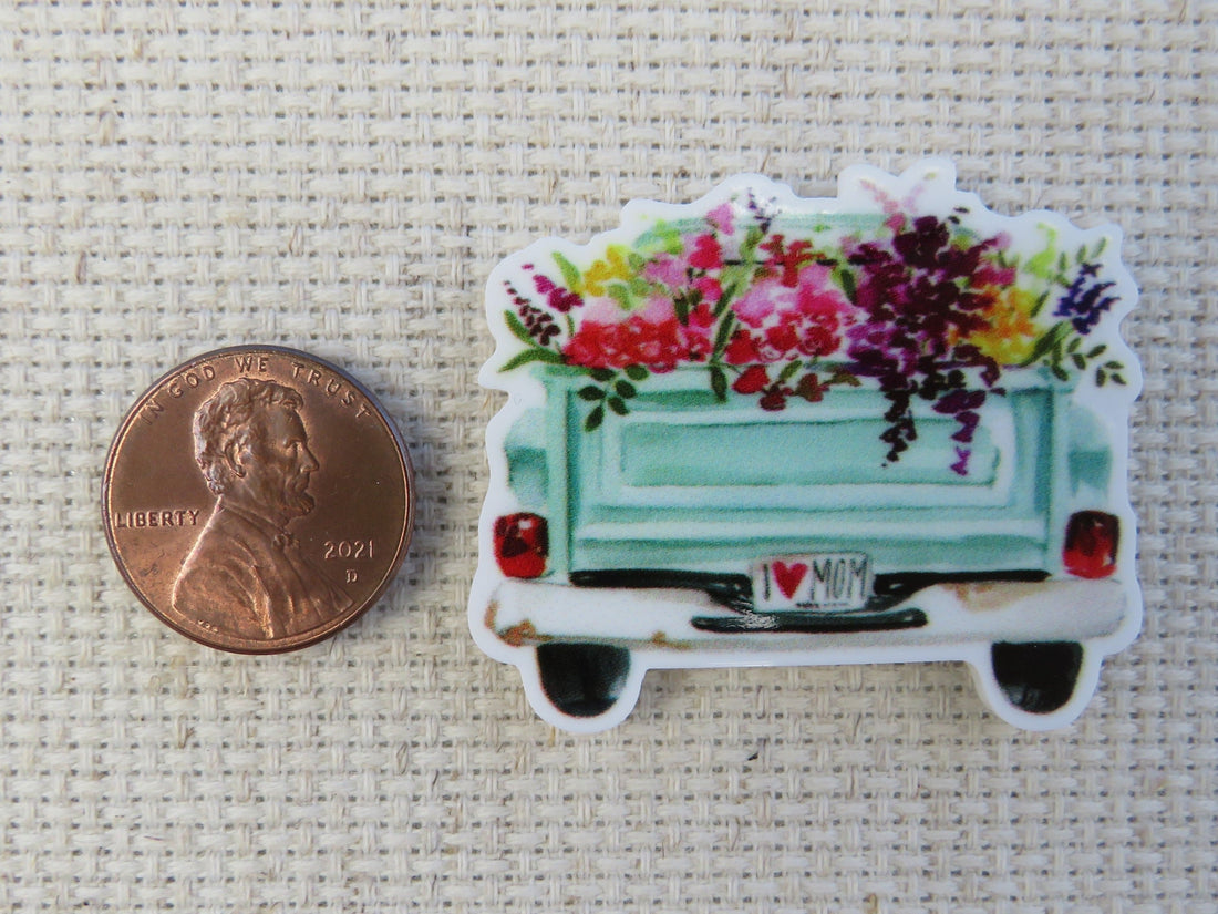 First view of I Heart Mom Truck Needle Minder.