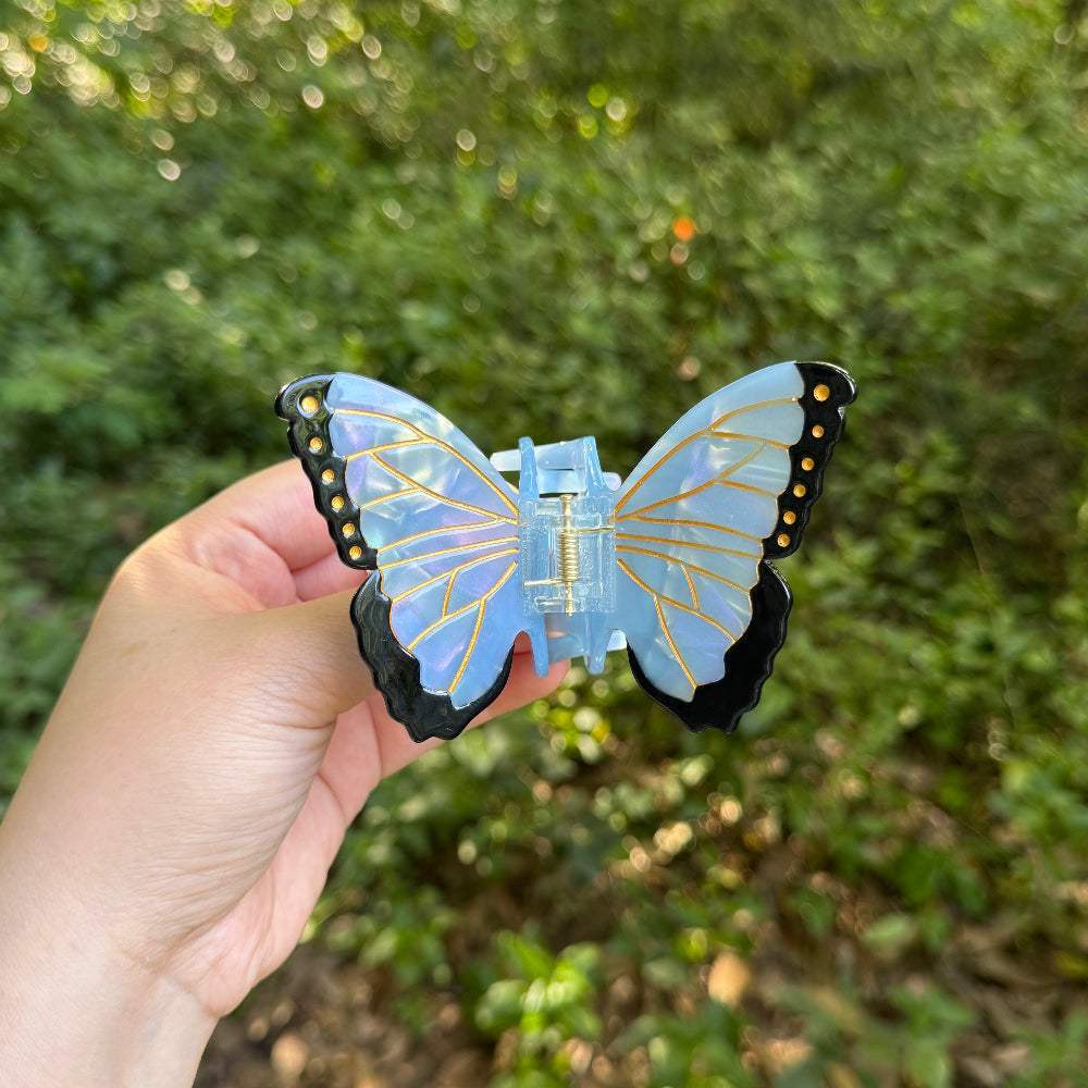 Blue Morpho Butterfly Hair Claw