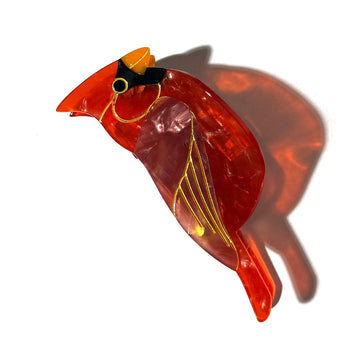 Cardinal Bird Hair Claw