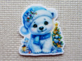 First view of Polar Bear with a Christmas Tree Needle Minder.