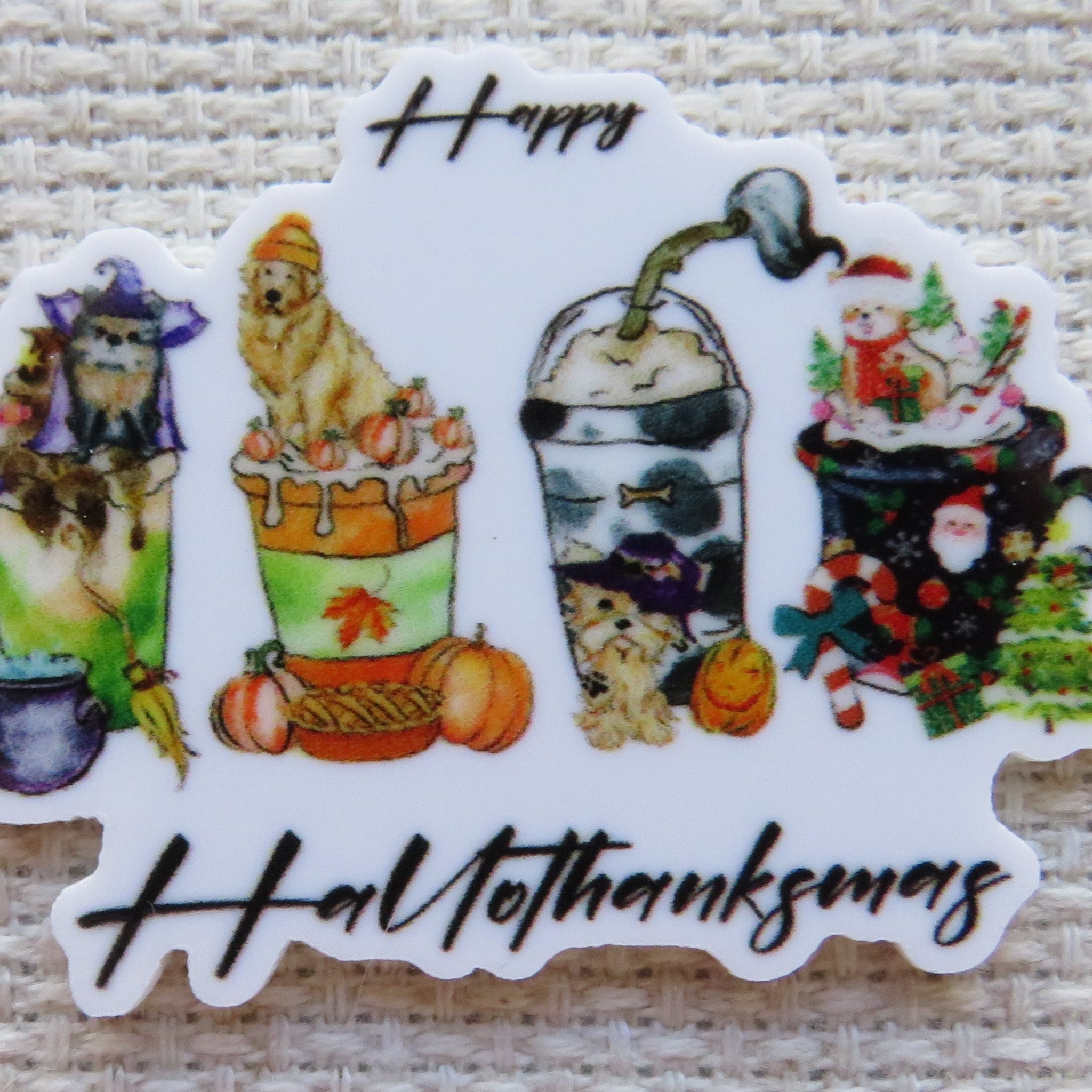 First view of Happy Hallothanksgiving Needle Minder.