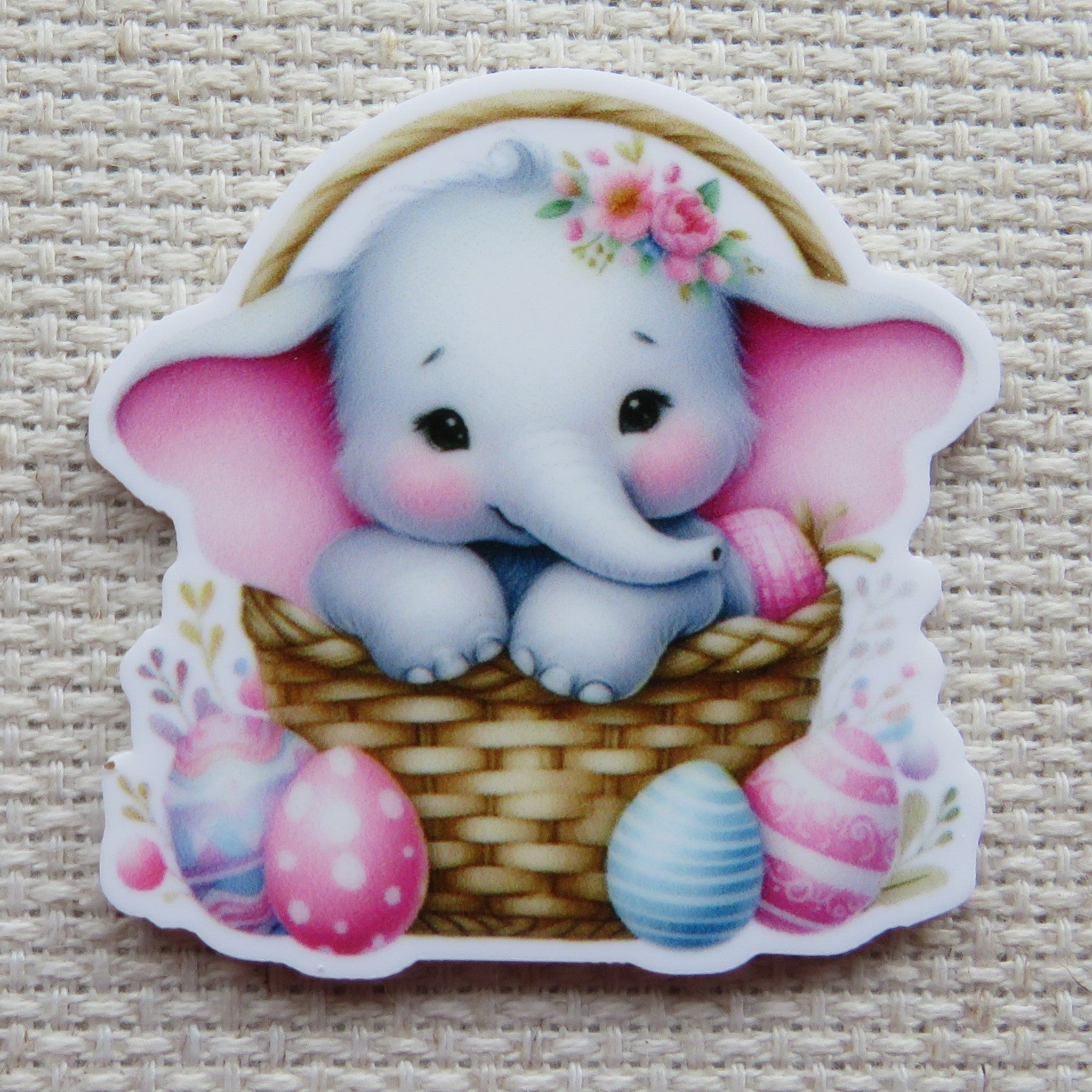 First view of Easter Elephant Needle Minder.
