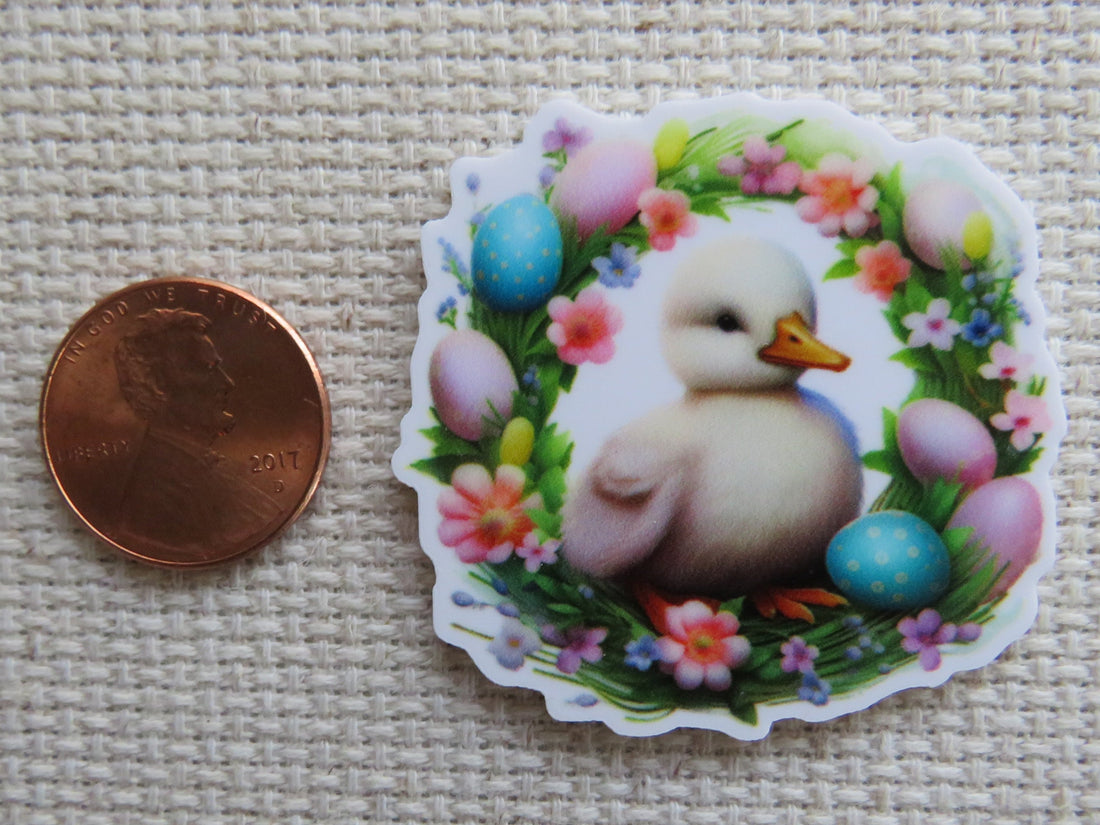First view of Duckling Wreath Needle Minder.