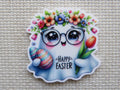 First view of Happy Easter Ghost Needle Minder.