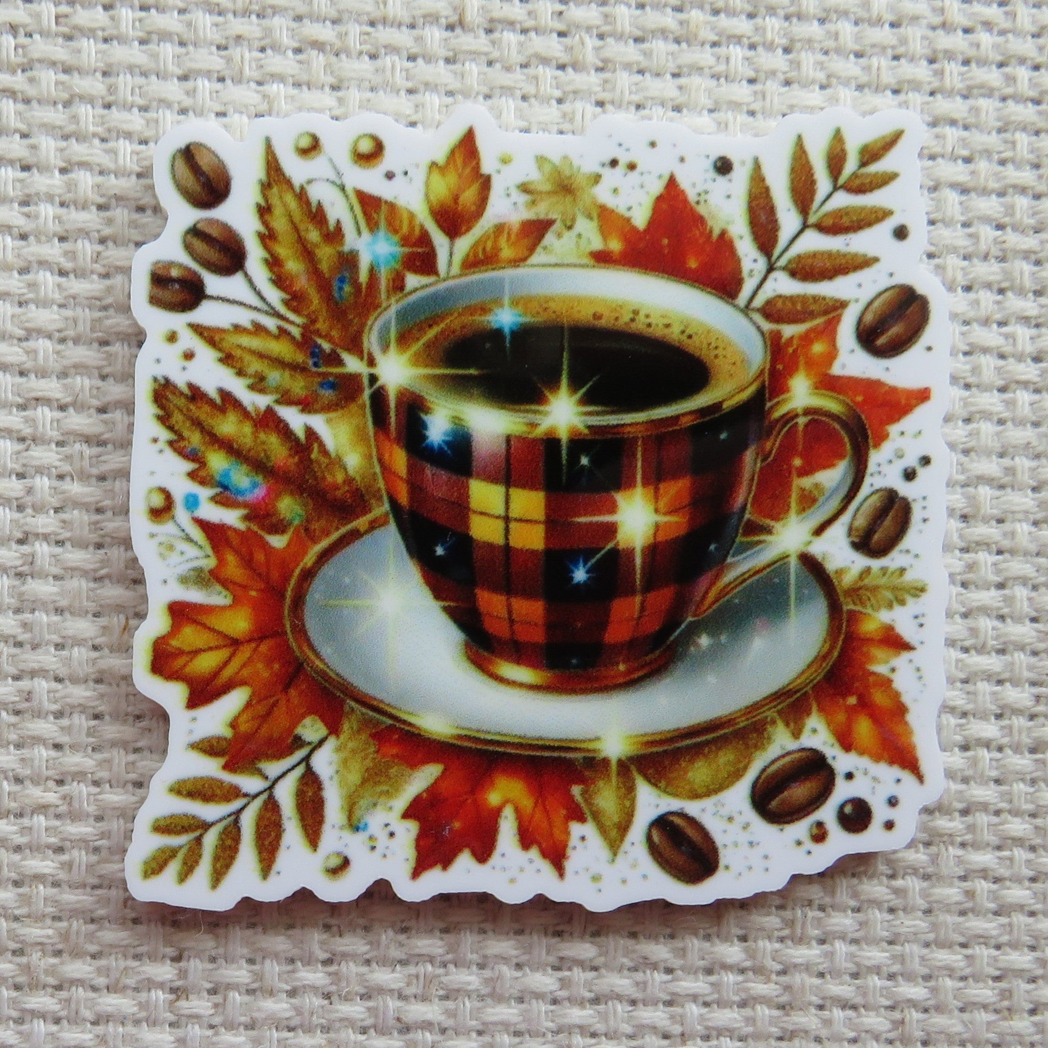 First view of An Autumn Cup of Coffee Needle Minder.