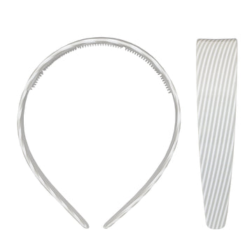 Starlet Headband in Grey Cabana front and side views